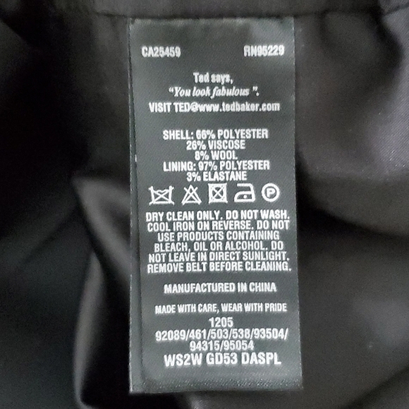 Ted Baker London Black Pleated Formal Sheath Dress - Picture 9 of 9